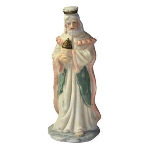 Vintage Nativity Porcelain Figurine Wise Man Magi Figure Christmas Decor Holiday